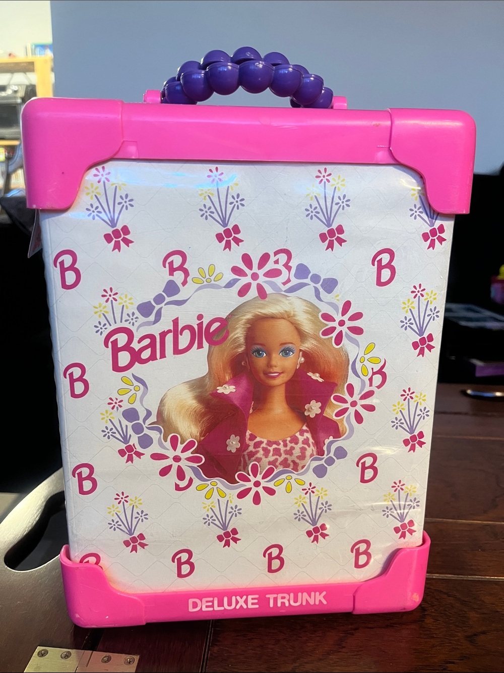 Vintage Barbie Pink & Purple Floral Deluxe Trunk
